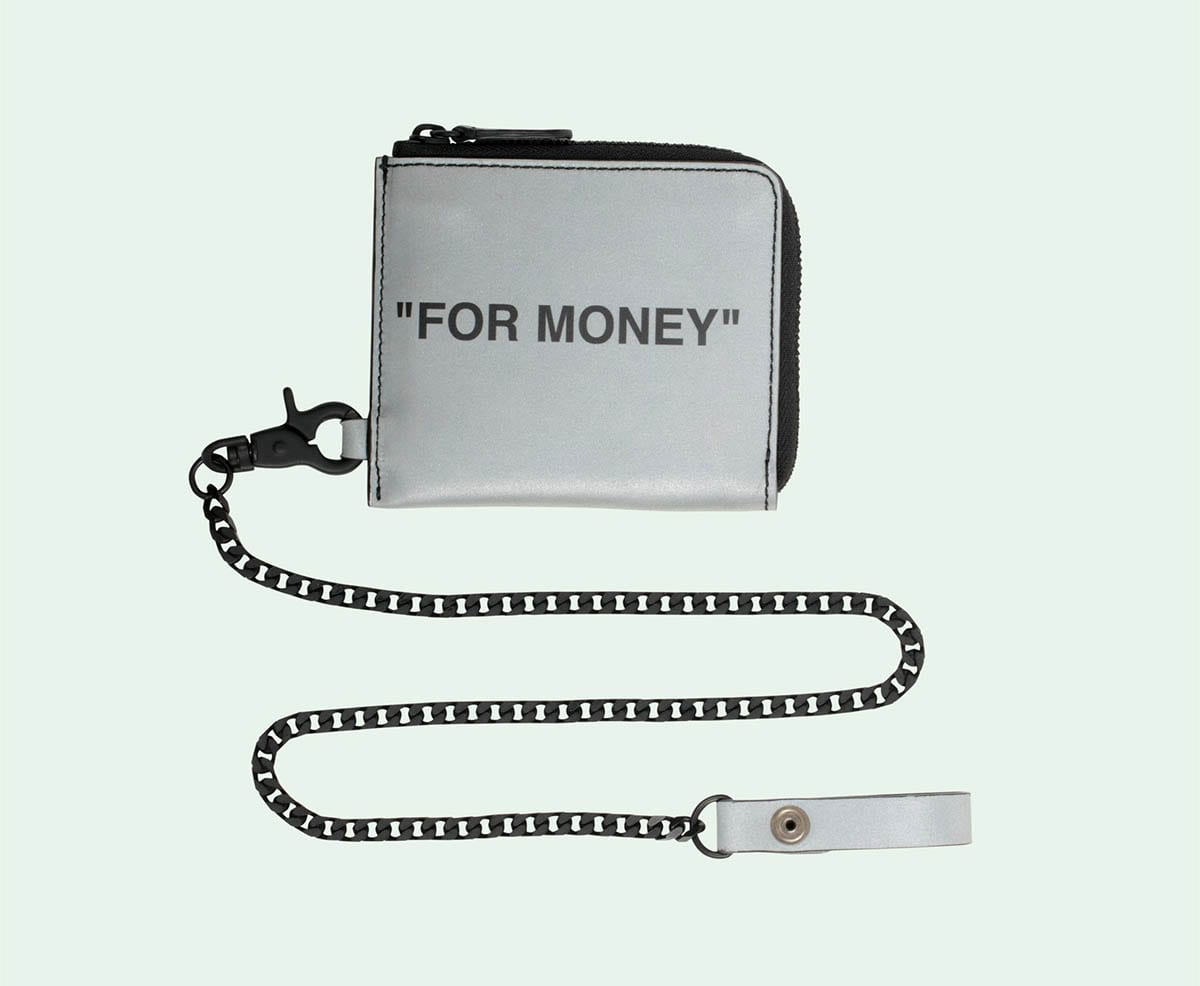 for money chain wallet off white