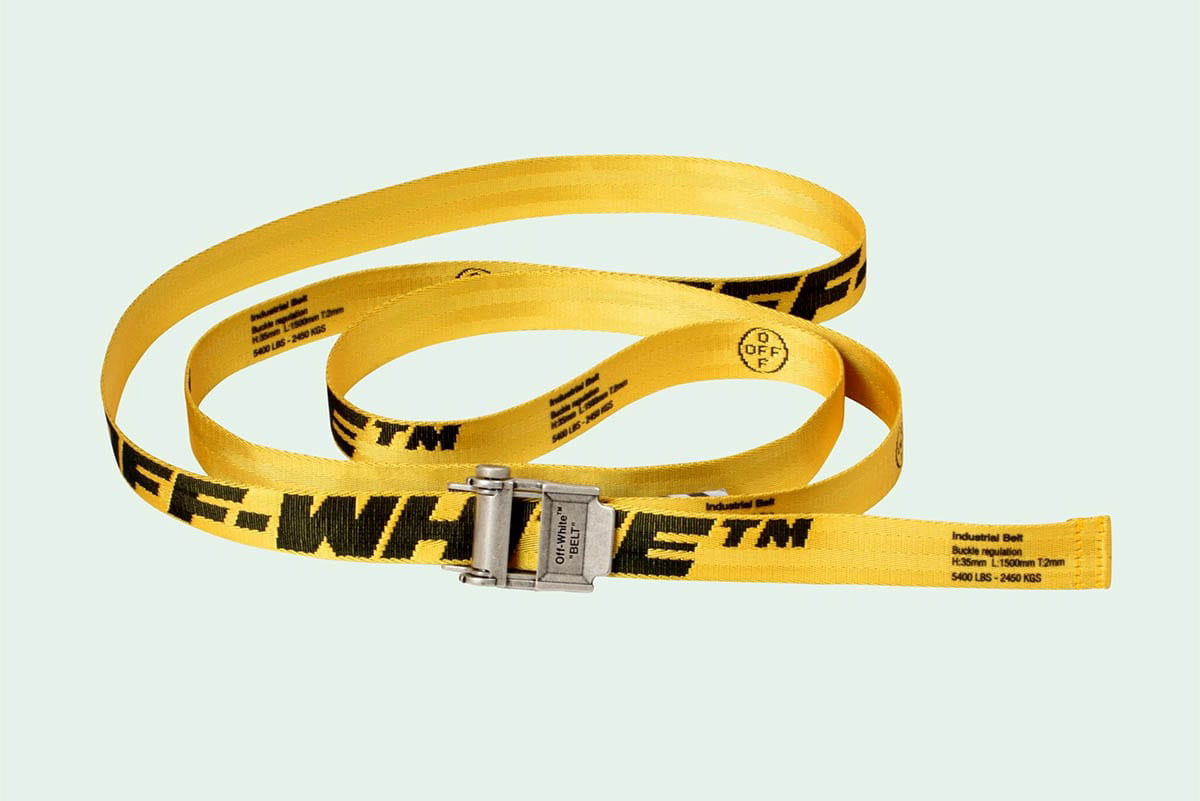 off white yellow belt