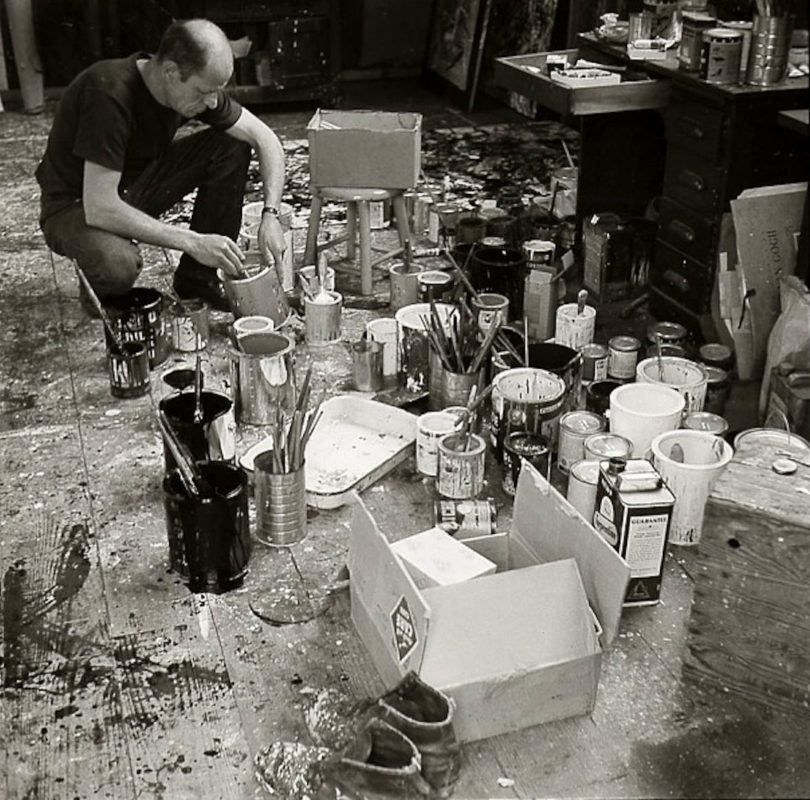 jackson pollock studio paint