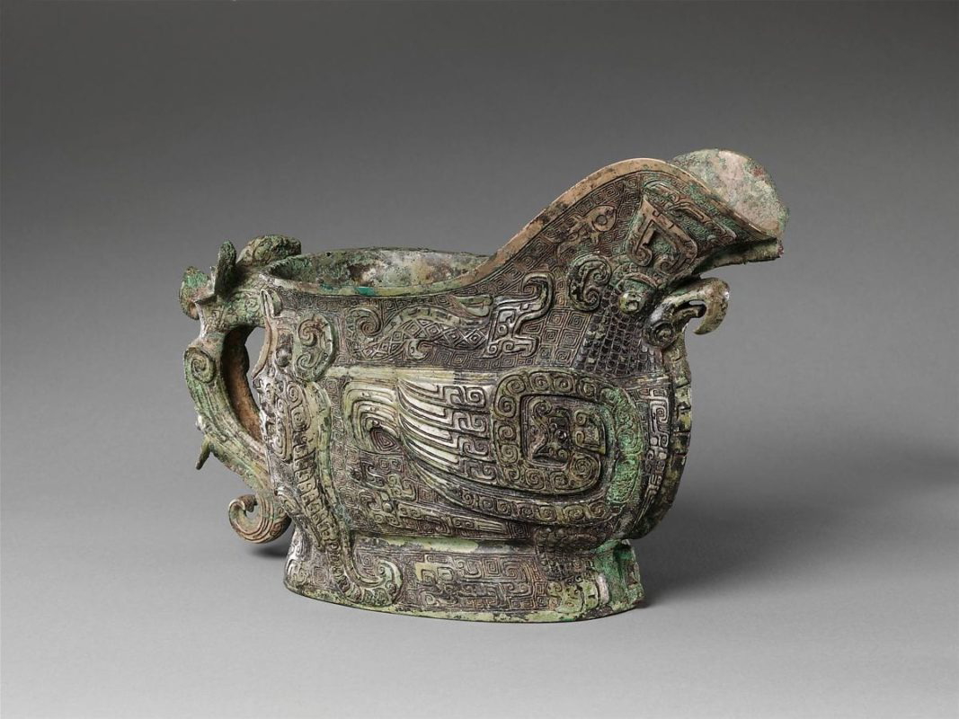 spouted wine vessel shang dynasty