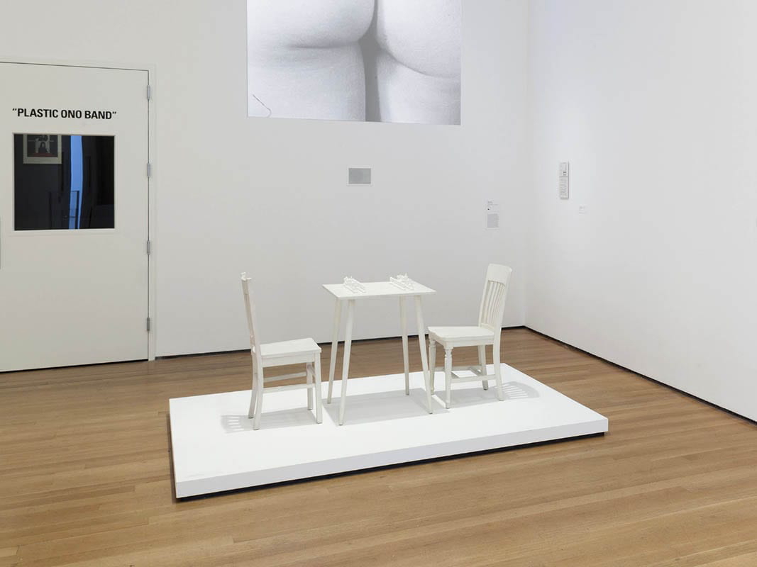 yoko ono white chess set