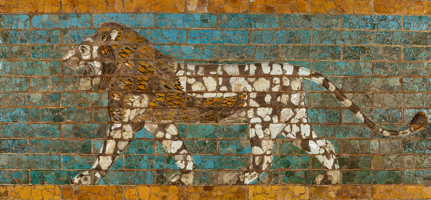 striding lion mosaic ishtar gate