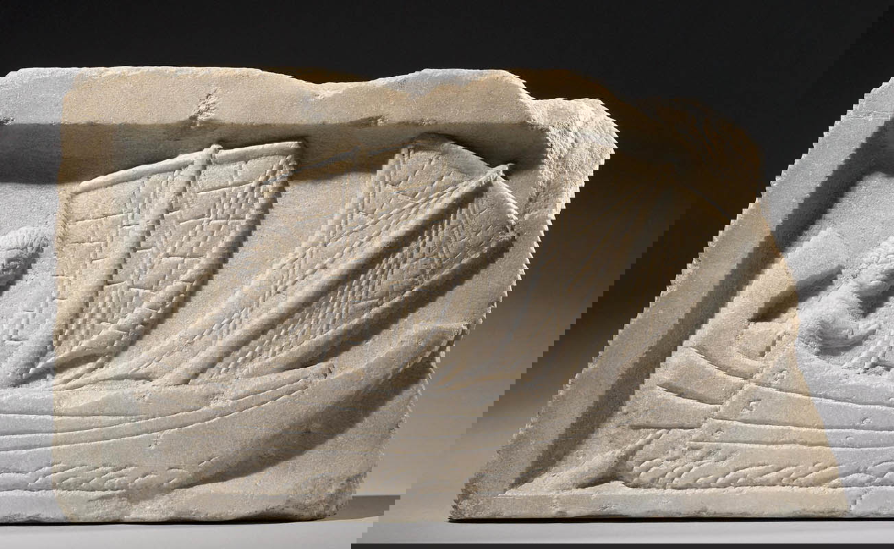 relief man sailing corbita