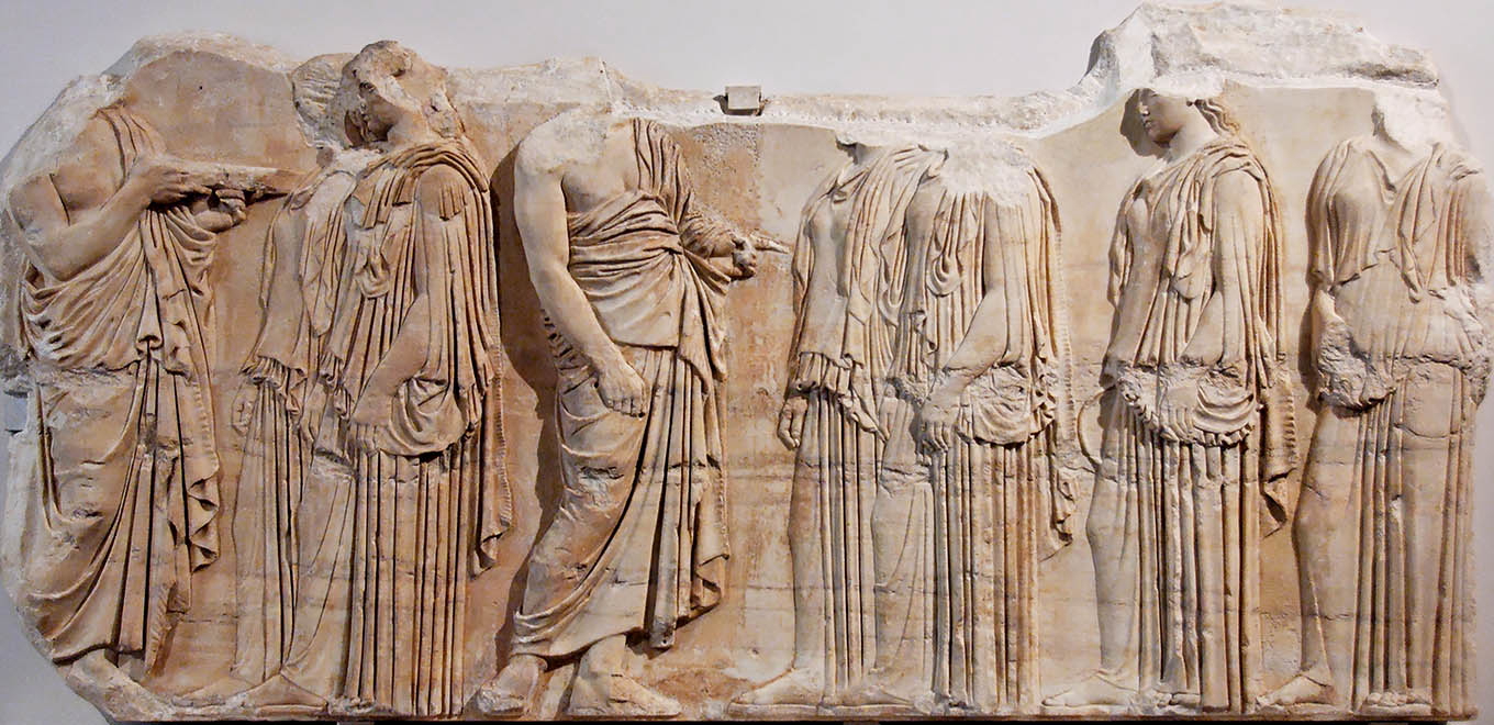 plaque ergastines east parthenon frieze