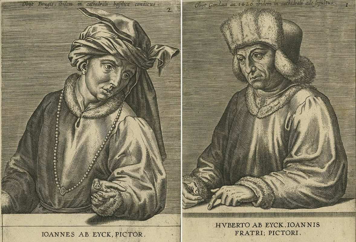engraving jan van eyck hubert