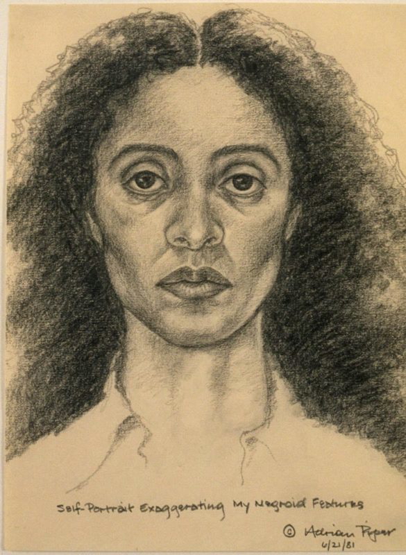 self portrait negroid features adrian piper