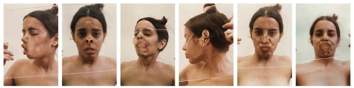 Untitled (Glass on Body Imprints-face) by Ana Mendieta, 1972