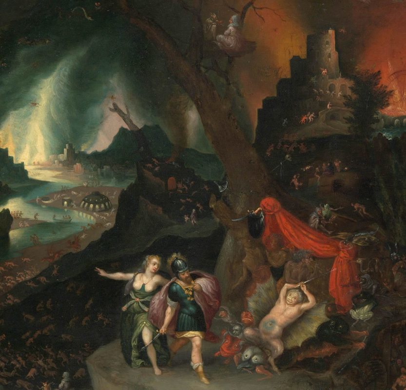 detail from aeneas and the sibyl