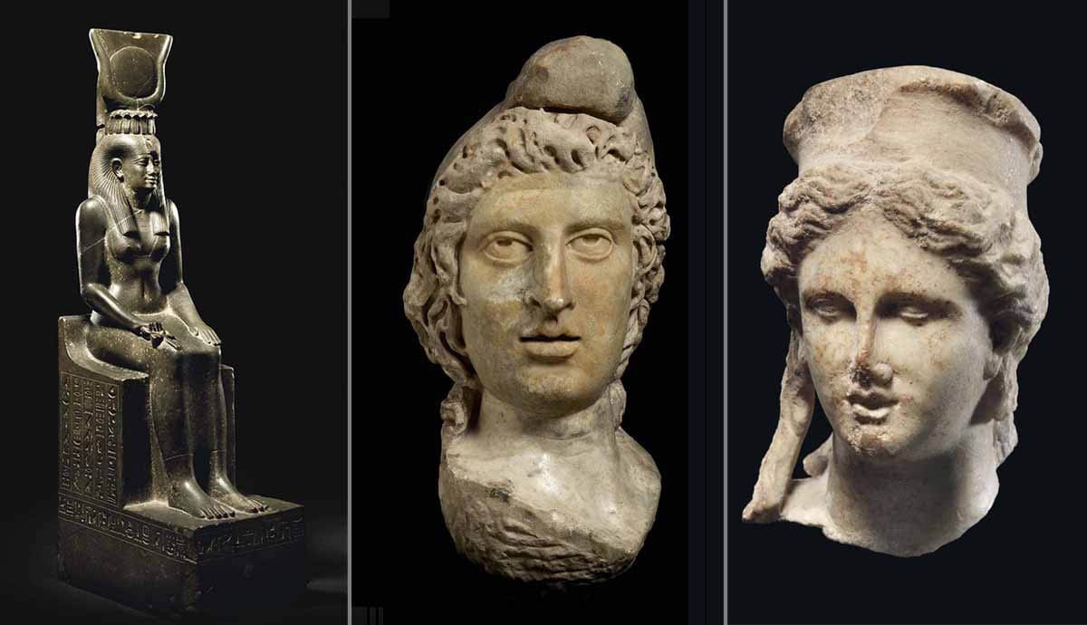 isis mithras cybele statues