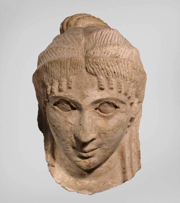 plaster funerary mask