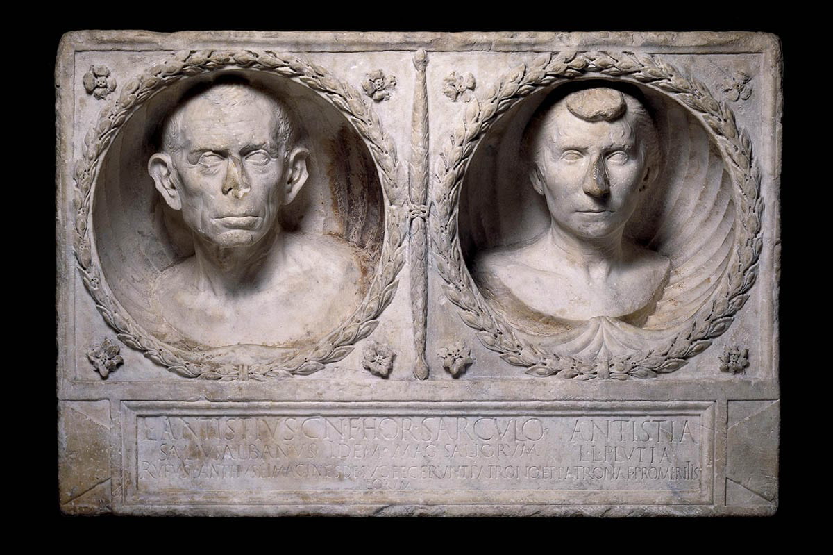 roman marble funerary relief