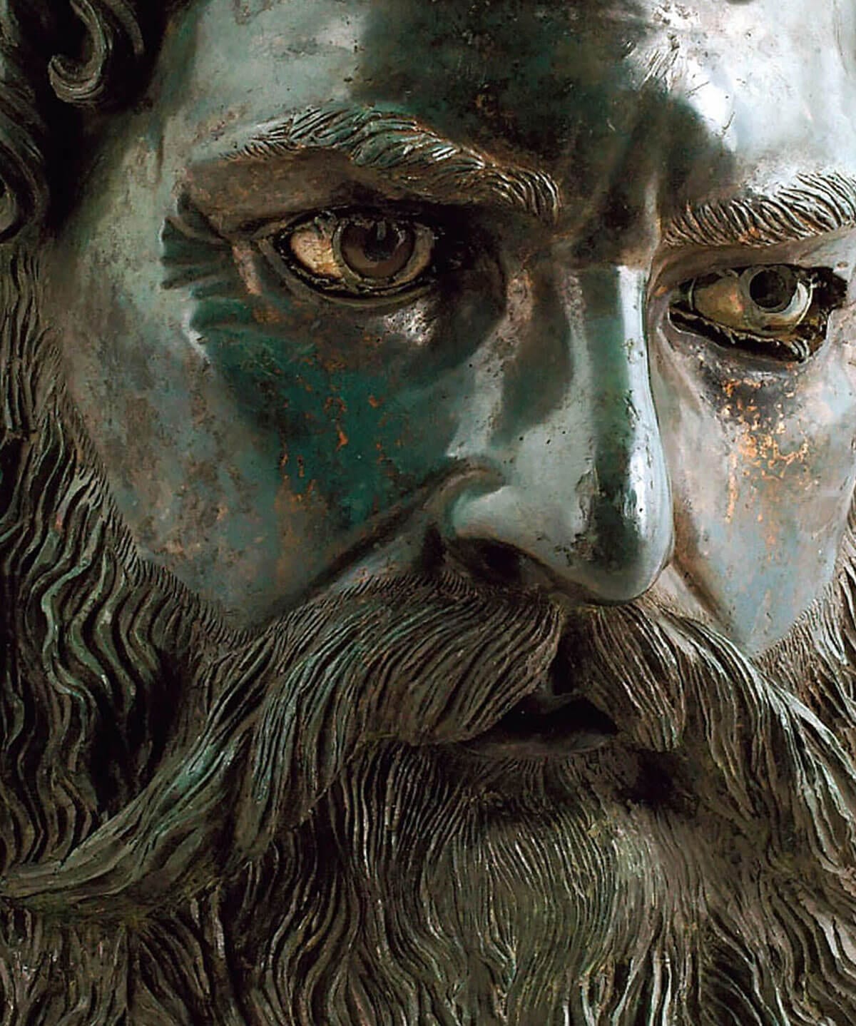 Bronze head of Seuthes III era of Alexander the Great Lysippos glass stone eyes