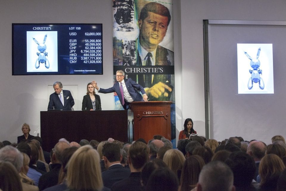 christies auction koons rabbit