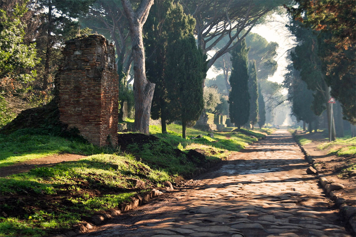 the appian way caffarella valley rome