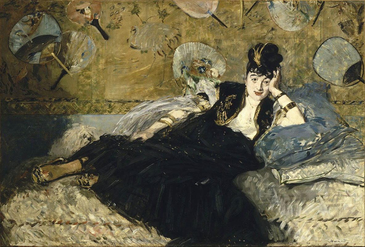 woman with fans edouard manet