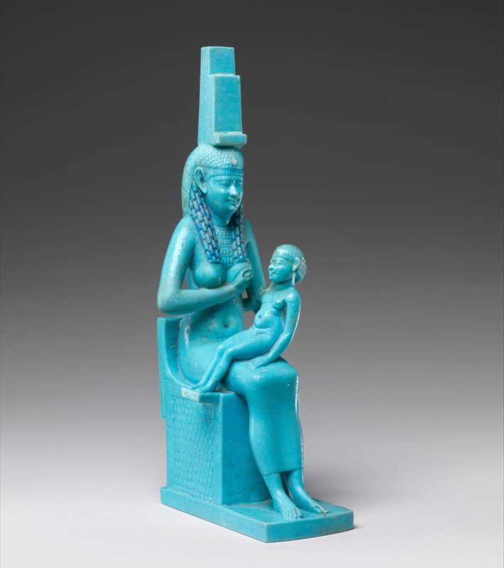 blue egyptian goddess faience isis