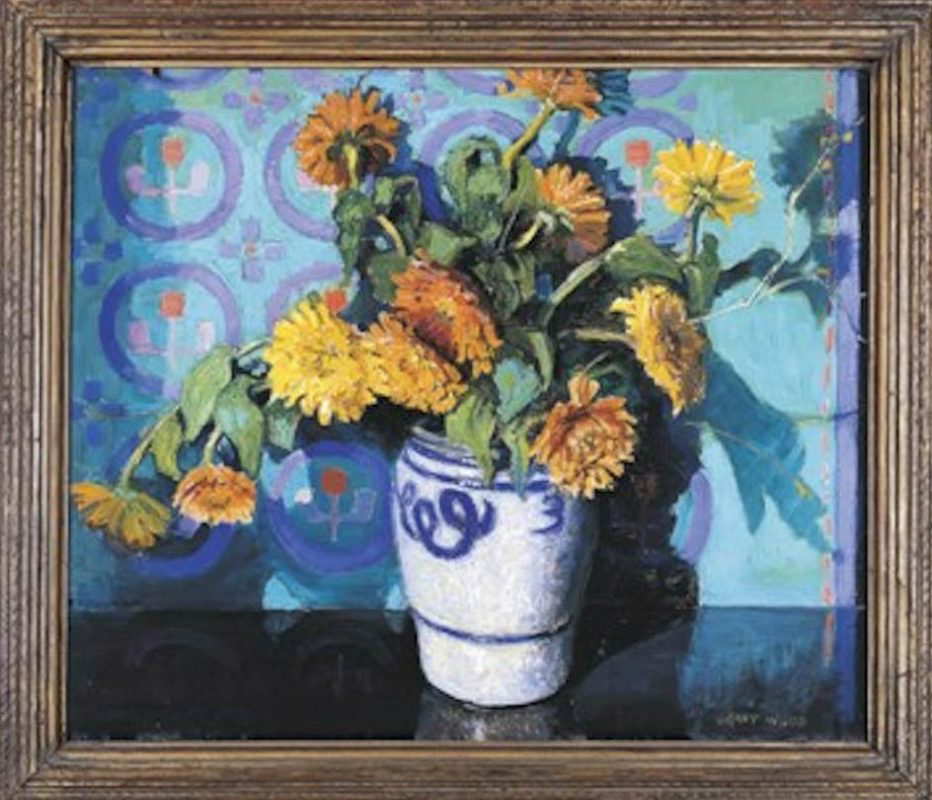 calendulas grant wood painting