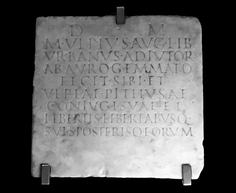 roman marble funerary inscription