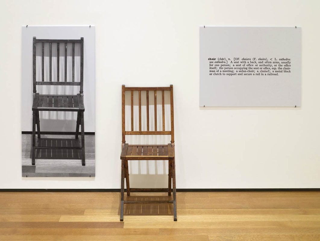 joseph kosuth one and three chairs