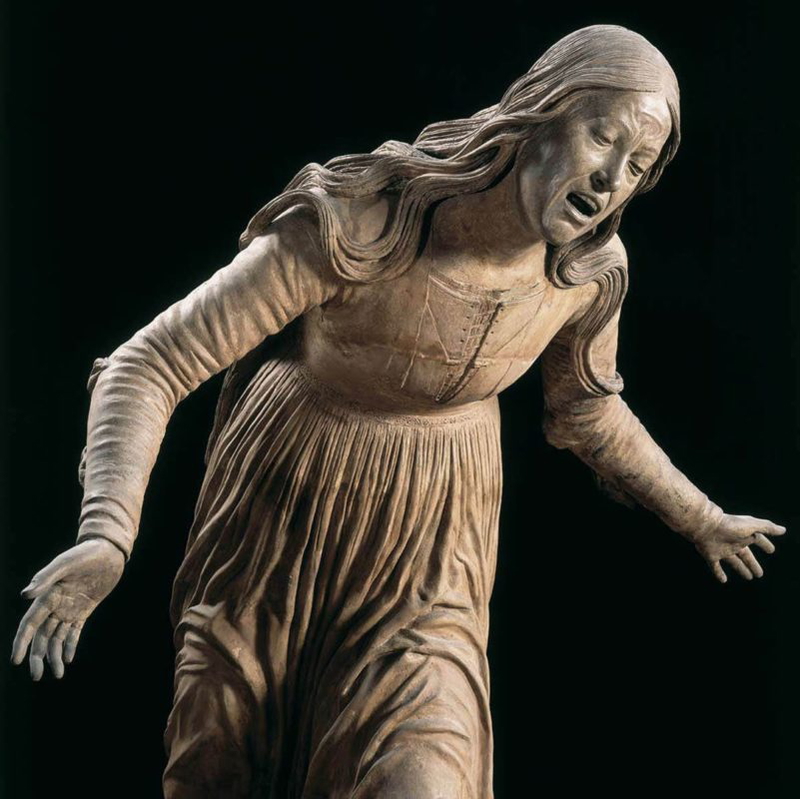 detail woman lamentation christ guido mazzoni