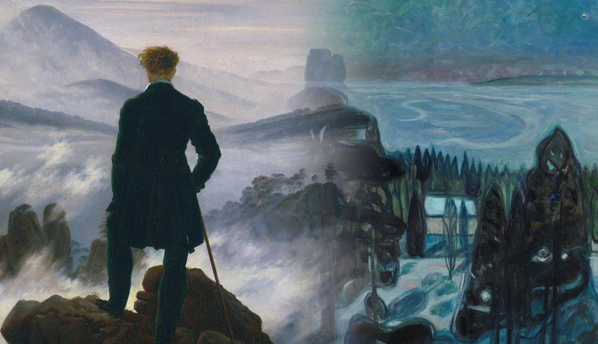 wanderer sea fog white night