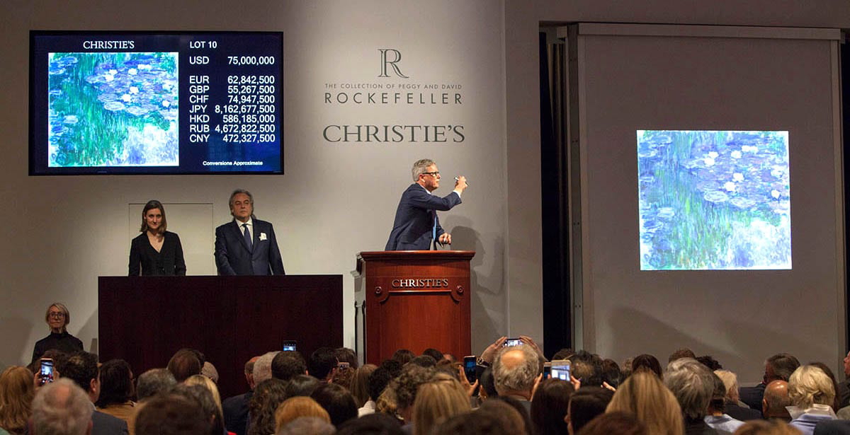 monet auction water lilies christies modern art