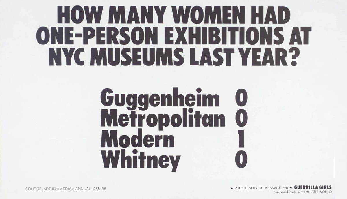 guerrilla girls exhibitions