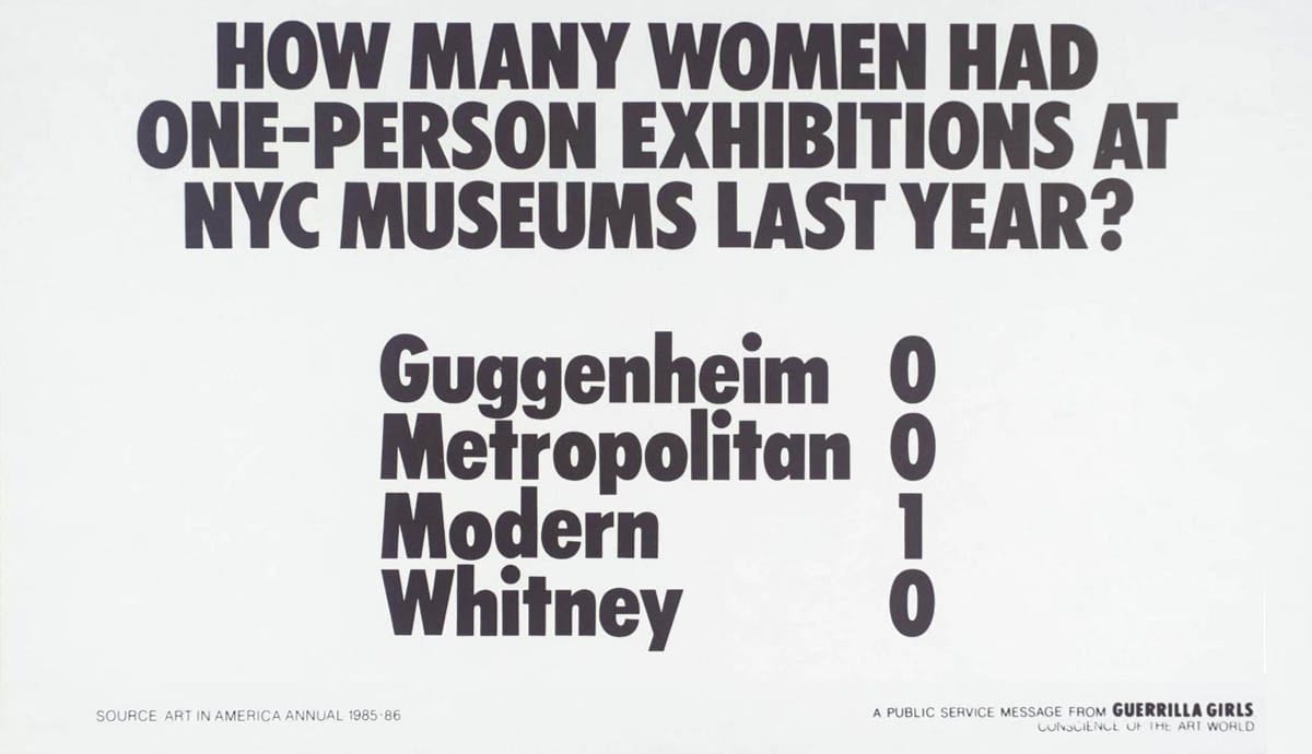 guerrilla girls exhibitions