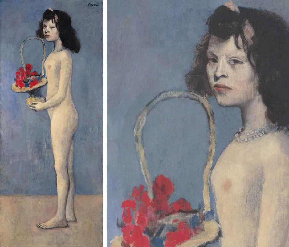 picasso fillette corbeille fleurie painting auction