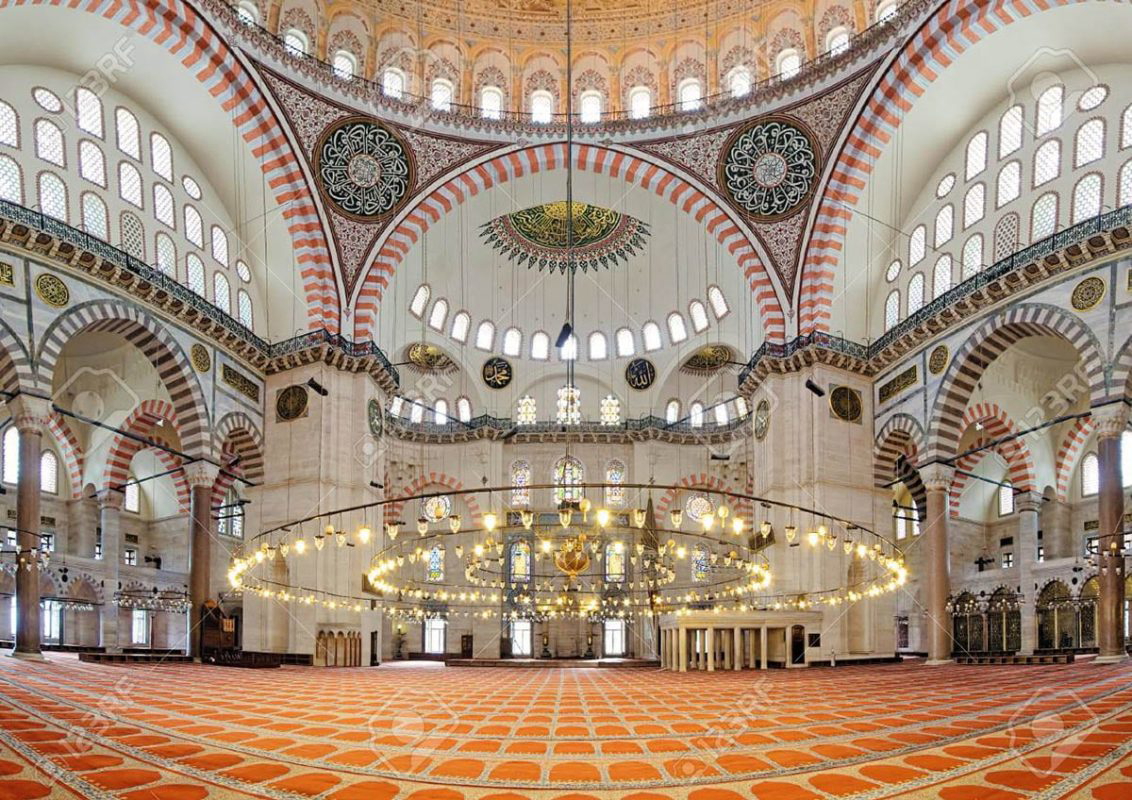 interior suleymaniye mosque
