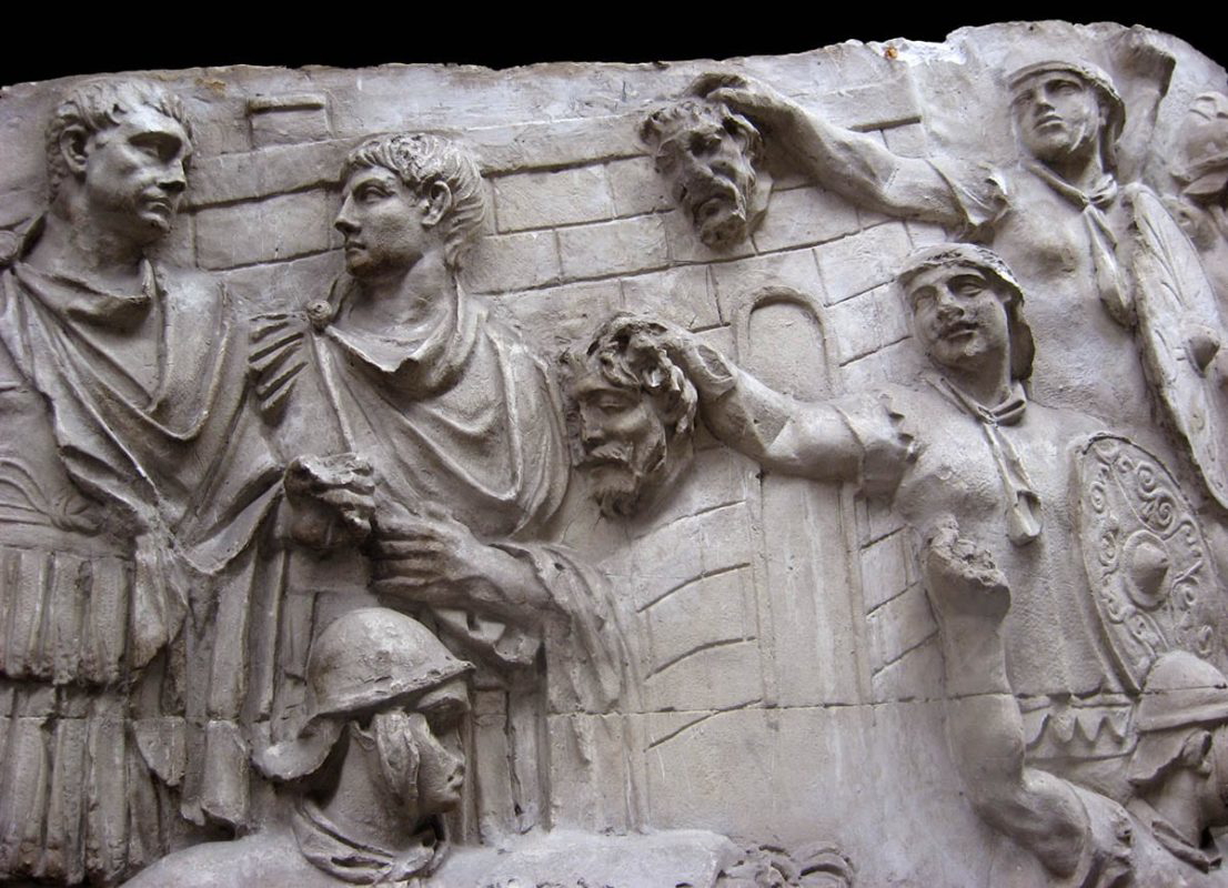 scene roman soldiers severed dacian enemy