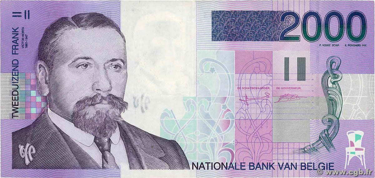 belgian franc note victor horta