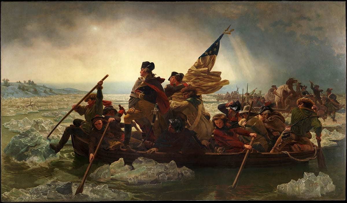 washington crossing delaware emmanuel leutze