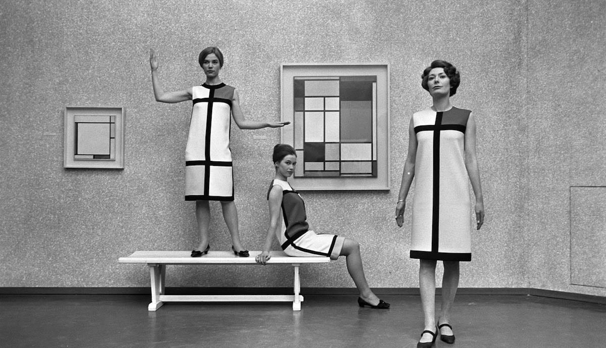 three cocktail dresses piet mondrian vogue france