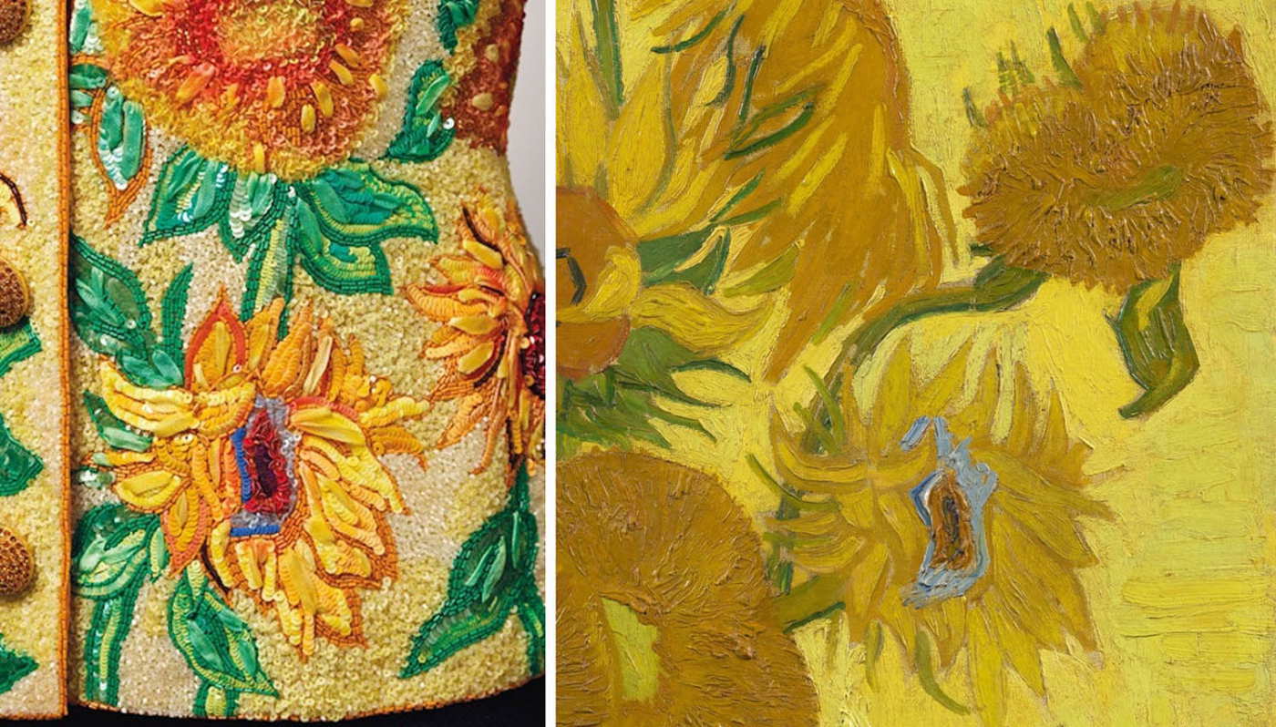 sunflower detail van gogh