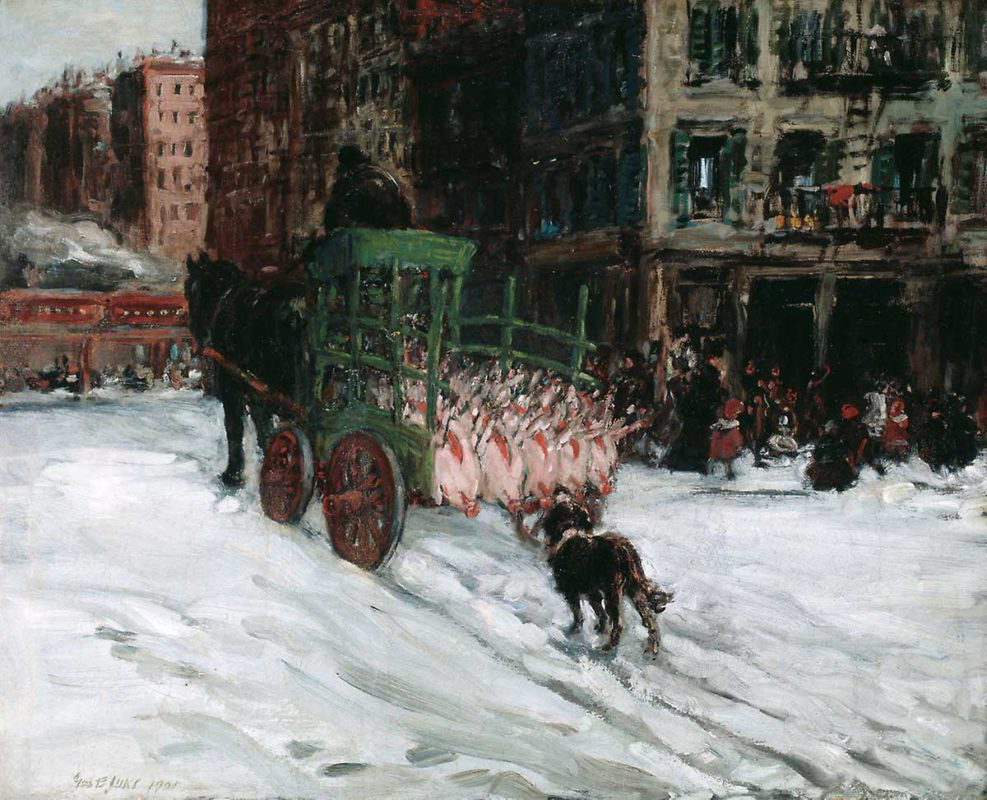 the butcher cart george luks