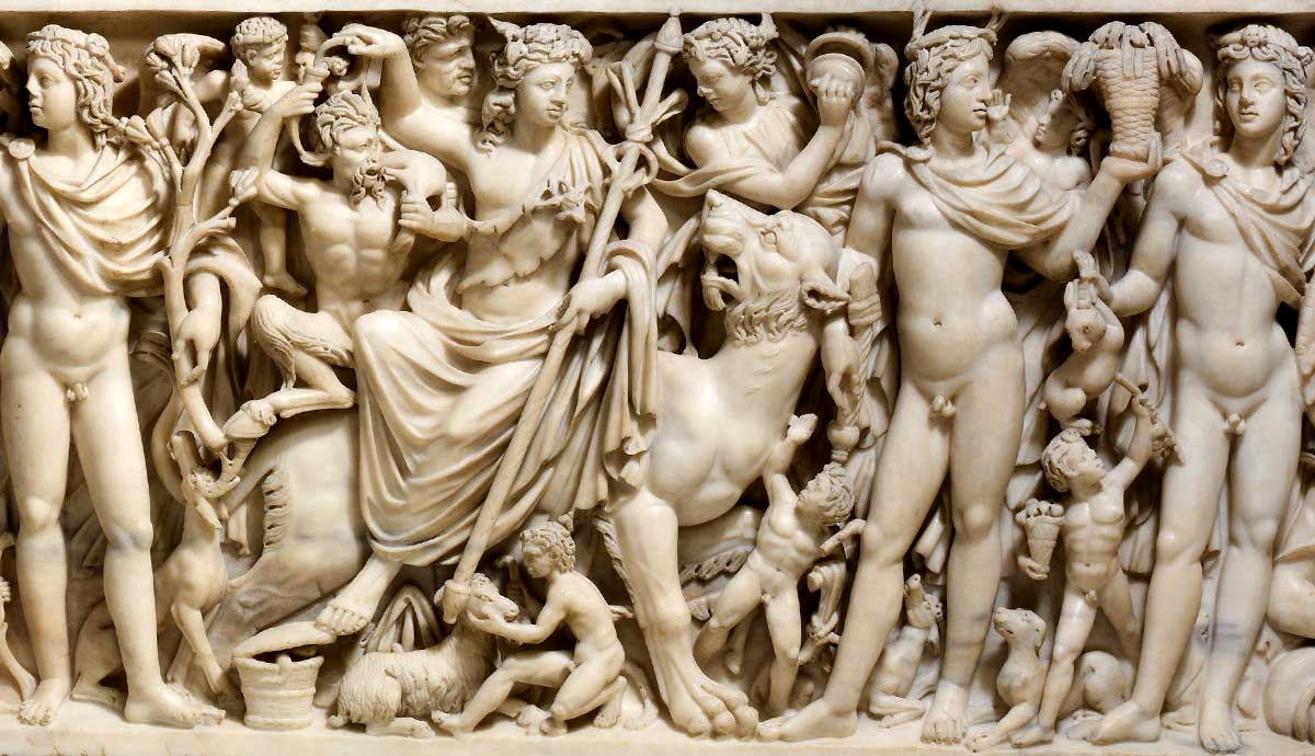 marble sarcophagus triumph of dionysus
