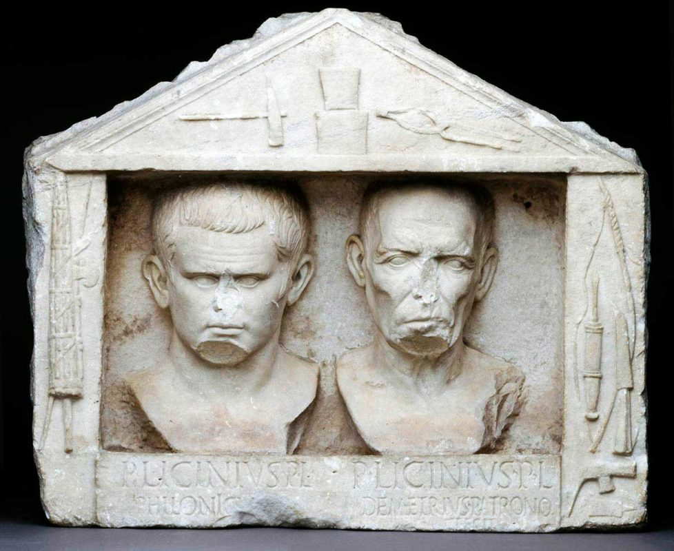 two freedmen funerary relief panel