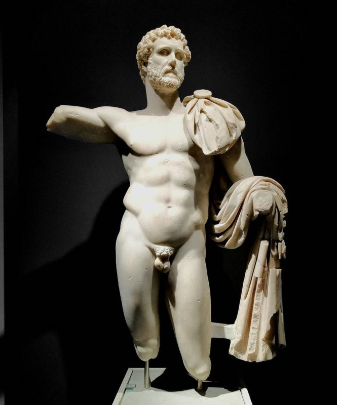 statue antoninus pius heroic nude