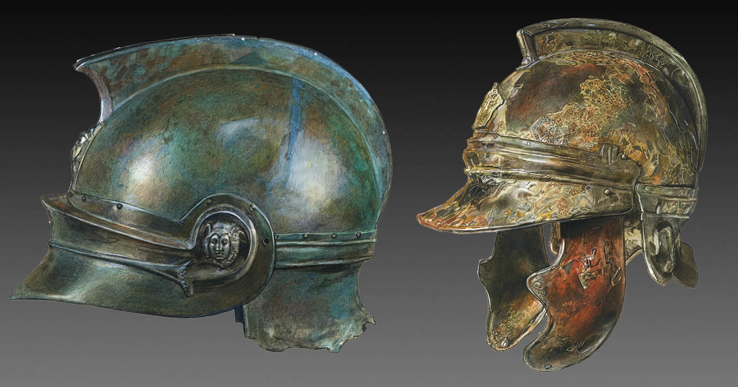 ancient attic greek helmet