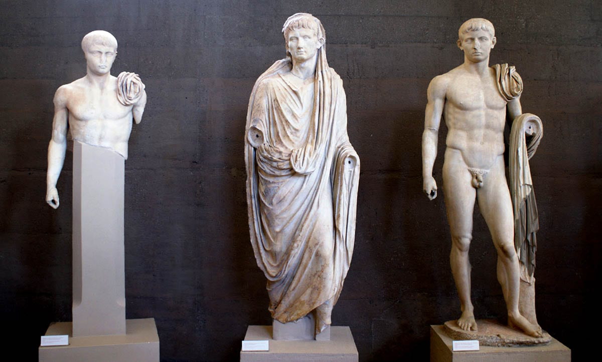 octavian augustus grandsons lucius gaius