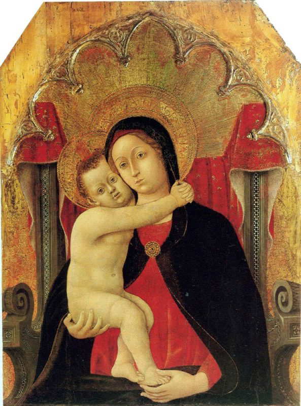 madonna and child enthroned domenico di bartolo