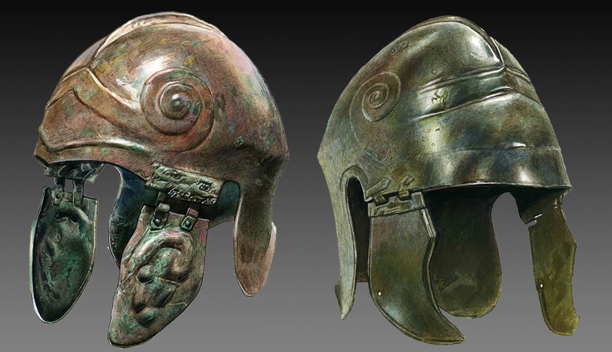 chalcidian ancient greek helmet