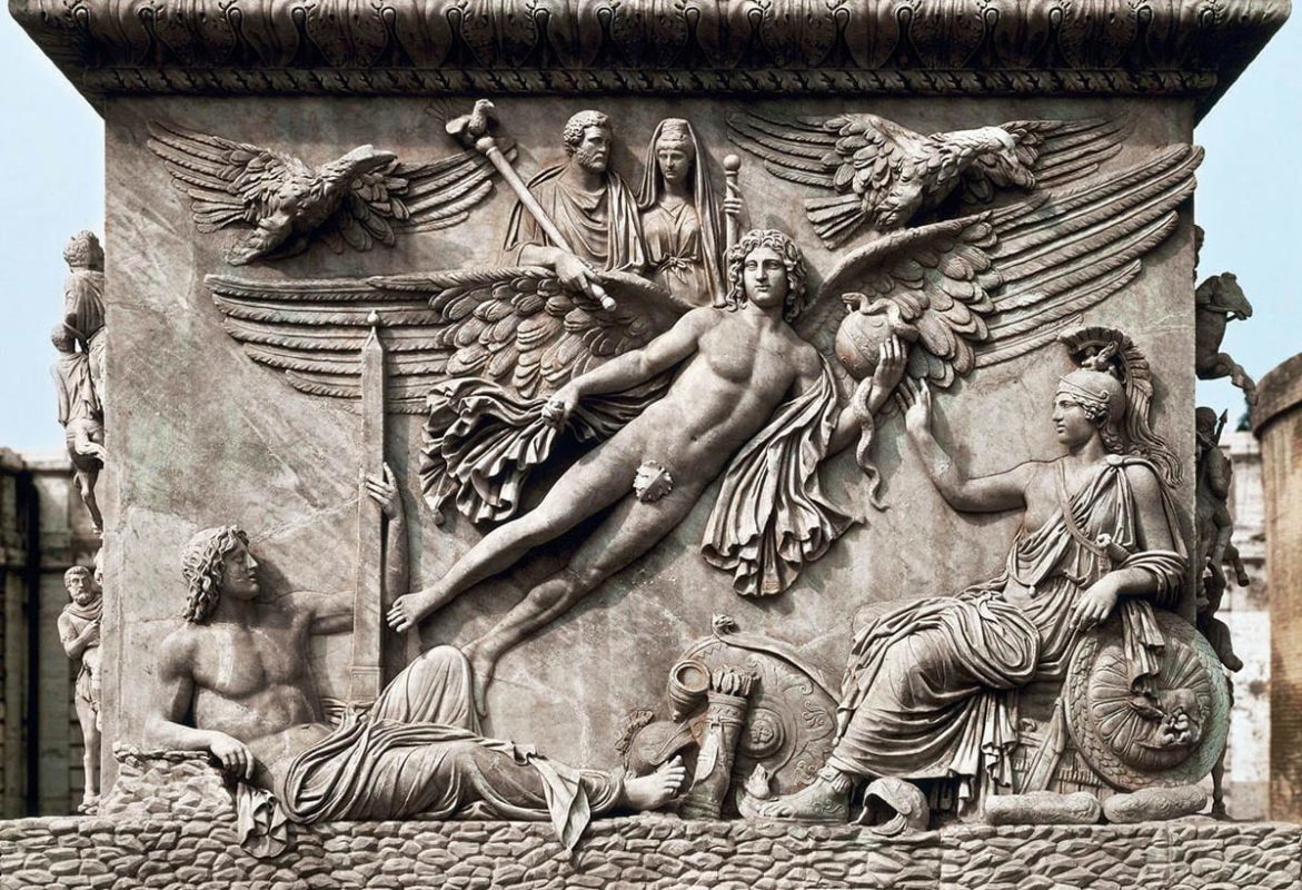 scene of faustina apotheosis column antoninus pius