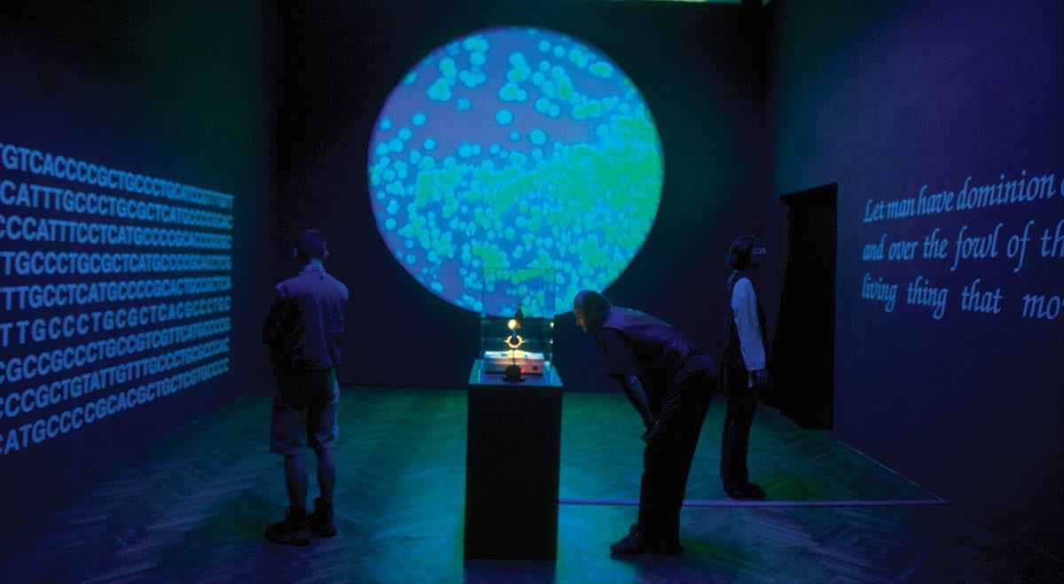 Installation view of Genesis by Eduardo Kac