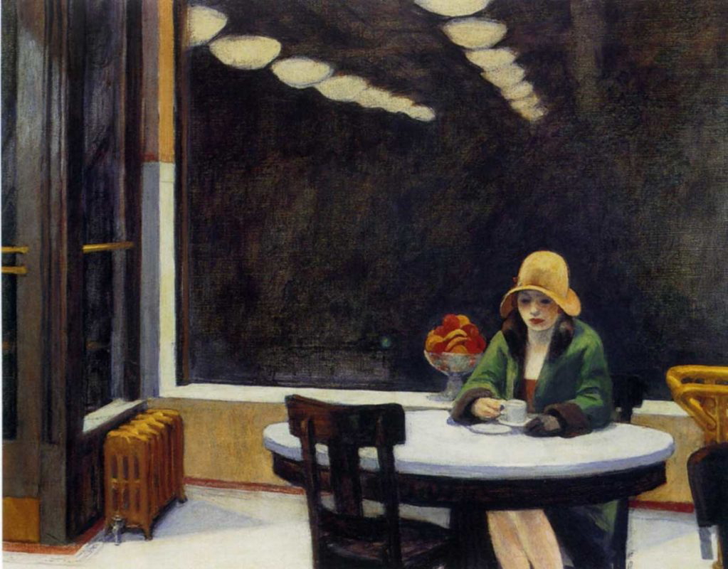 automat edward hopper painting