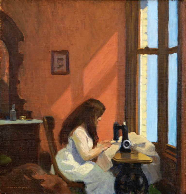 girl at a sewing machine
