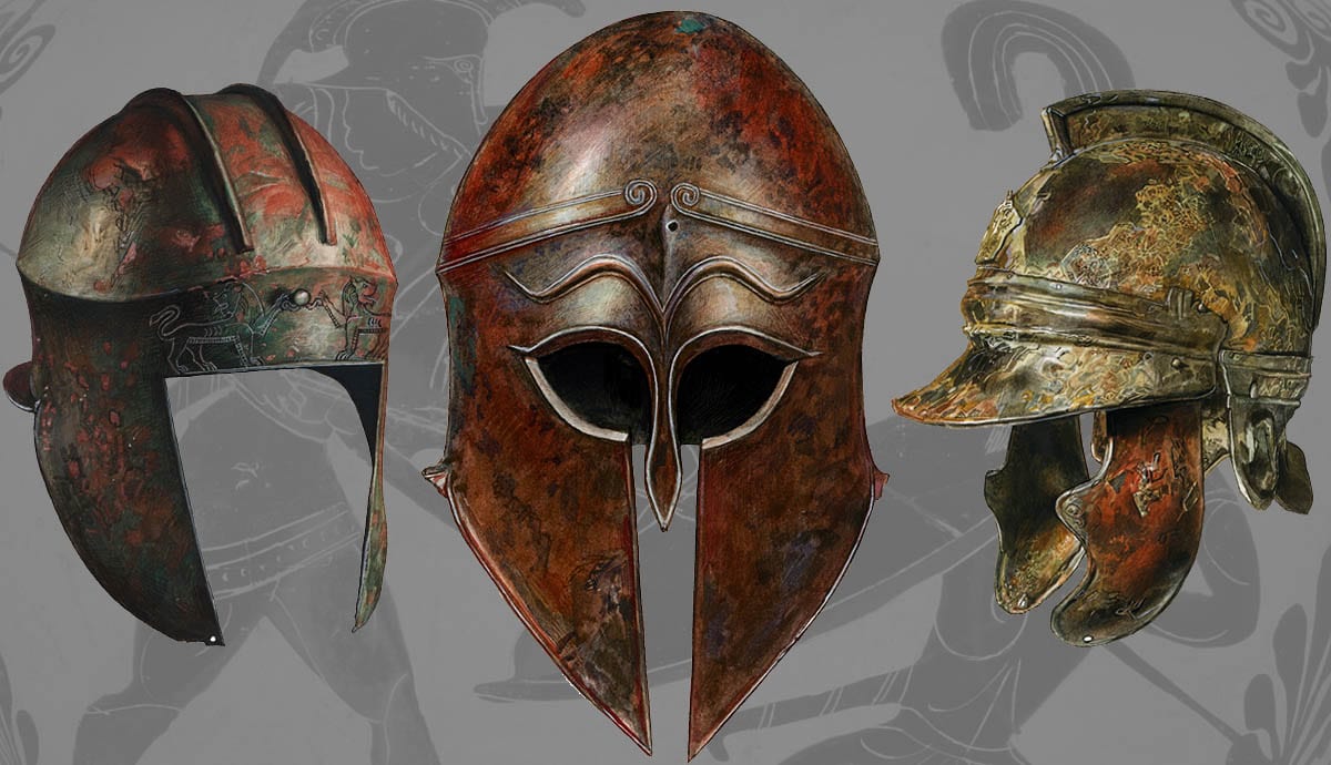 ancient greek helmets