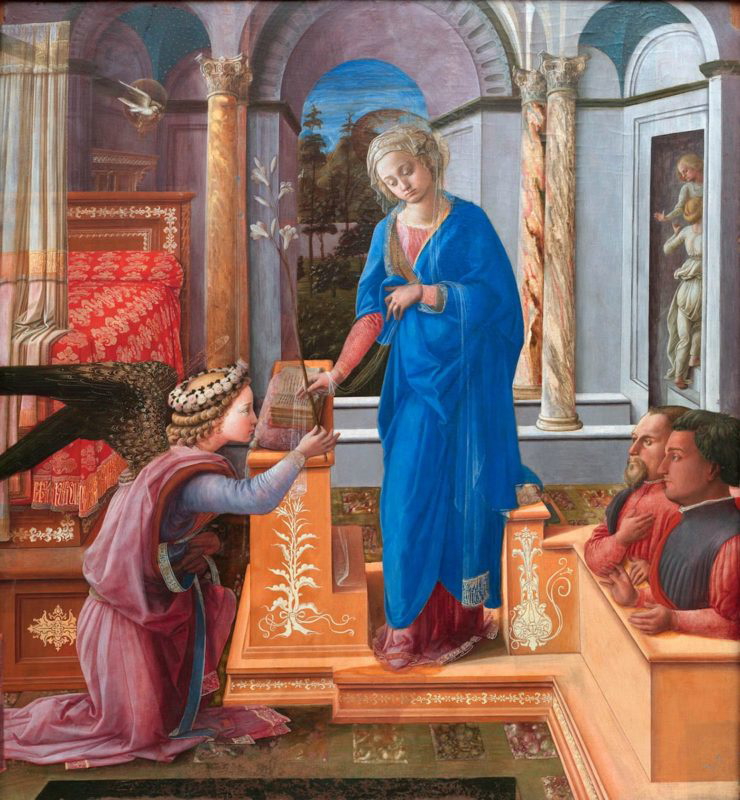 annunciation with two kneeling donors filippo lippi