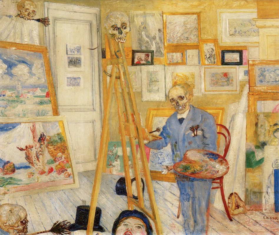 skeleton painter studio james ensor